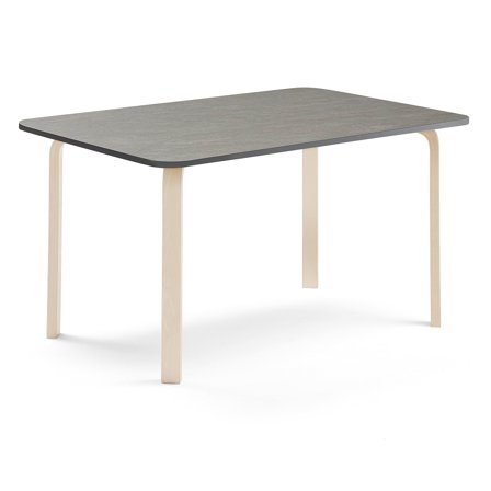 Tisch ELTON, 1800x700x710 mm, Linoleum dunkelgrau, Birke