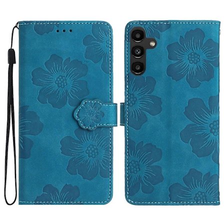 Til Samsung Galaxy A16 5G/A16 4G Etui Blomst Design Læder Pung Telefon Cover med Håndledsrem