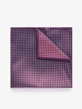John Henric Men's Burgundy Dot Pocket Square Size Onesize