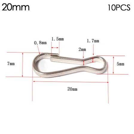 10 st Metallspännen Dockväska Kedja 20MM