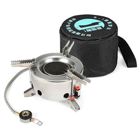6000W Camping Gaskök Brännare Vindtät Fällbar Ryggsäck Vandring Utomhus Matlagning Spis med Piezo Tändning