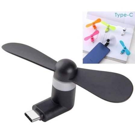 E.F.Connection Universal Mini Portable USB Type-C Fläkt Samsung S8,S8 Plus,S9,S9 Plus, A3-A5-A7 (2017) Huawei P10, P10 P252