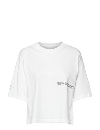 Nb Essentials Graphic Tee T-shirt Top Hvid New Balance