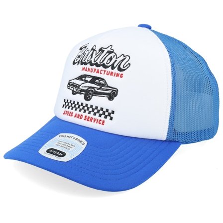 Brixton - Modrá trucker Kšiltovka - Speed And Service Np White/Electric Blue A-Frame Trucker @ Hatstore