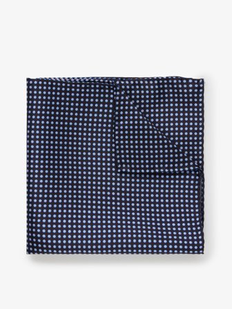 John Henric Men's Dunkelblaues Motiv Einstecktuch Size Onesize