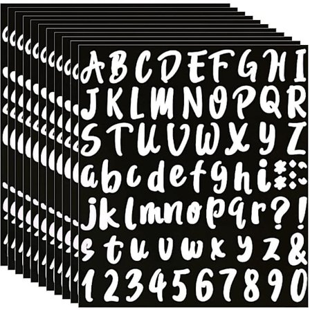 720 Stykker 10 Ark Selvklæbende Vinyl Klistermærker, Alfabet Bogstav Nummer Klistermærker Til Postkasse, Dør