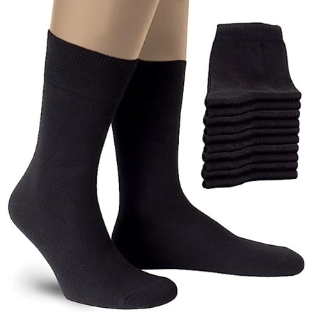 Svarta strumpor för män och kvinnor (pack om 10) - Strumpa av högsta kvalitet