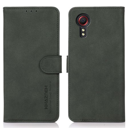 SKALO Samsung Xcover 7 KHAZNEH Lompakkokotelo PU-nahasta - Vihreä