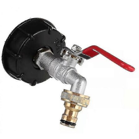 Vannsamlingstank Kran, 1000l Ibc Adapter Ibc Tank Adapter S60x6 Tank Adapter For Messing Hagekran Shibaod (Fww)