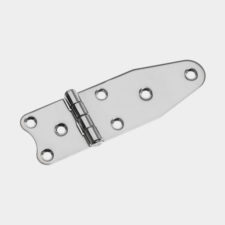 Bisagra de escotilla Roca, 129 x 40 mm, acero inoxidable resistente a ácidos (AISI 316)