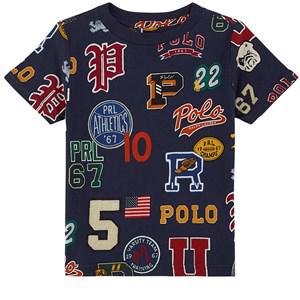 Kids - Ralph Lauren Printed Branded T-Shirt Navy 4 Years - Tops - 4 years - Navy