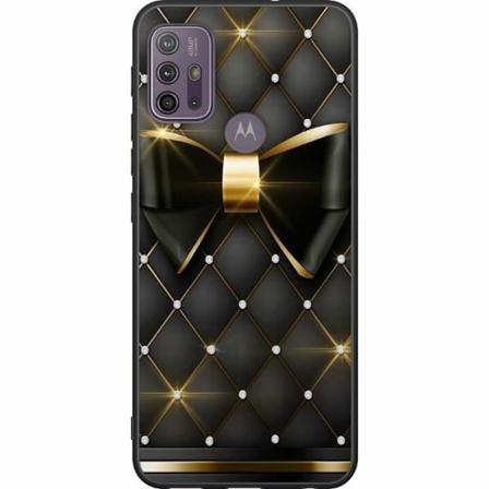 Motorola Moto G10 Svart Skal Gyllene Rosett