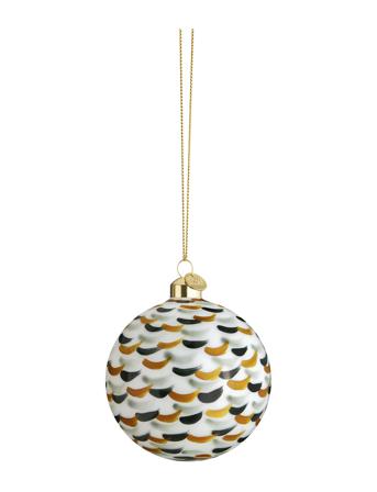 Souvenir Julekule Ø8 Cm Penselstrøk Grønn Home Decoration Christmas Decoration Christmas Baubles & Tree Accessories Multi/mønstret Holmegaard
