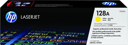 HP 128A gul LaserJet-tonerkassett, original, 884420854524