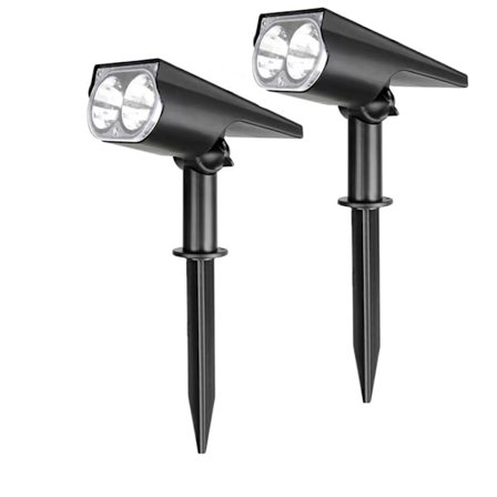 Solcellelampe med bevegelsessensor, 2-pakning