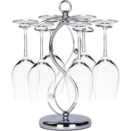 Vinstativ i rustfrit stål, elegant tørrestativ til vinglas/vinglasholder/opbevaring af vinglas