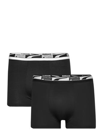 Puma Men Multi Logo Boxer 2P Bokserit Musta PUMA