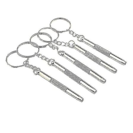 5 kpl Silmälasien ruuvimeisseli Monitoiminen ruuvimeisseli Silmälasien korjaustyökalu Kannettava avaimenperä 3 in 1 Ms-001