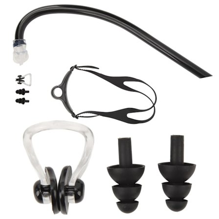 Dykkersnorkelet Professional Snorkling Udstyr med Pandebånd Ørepropper Næseklemme til Dykning Svømning Vandsportsgrene