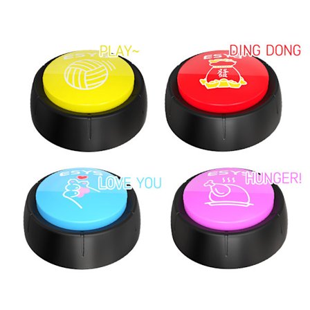 Pack Sound Buttons för husdjursträning - Tal- och beteendeträning