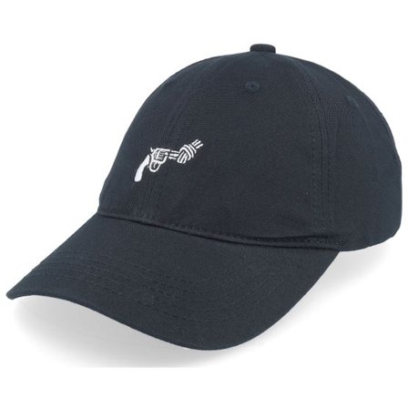 Dedicated - Svart unconstructed Keps - Soft Cap Slussen The Knotted Gun Black Dad Cap @ Hatstore