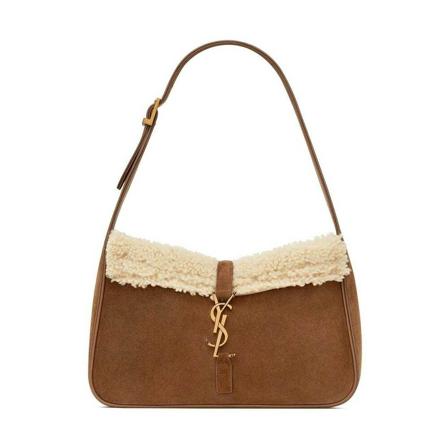 Saint Laurent, Shoulder Bags Beige, Dames, Maat:ONE Size