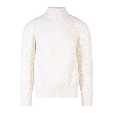 Z Zegna, Turtlenecks Wit, Heren, Maat:L