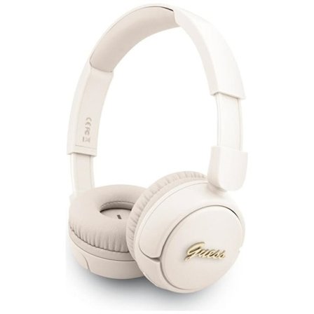 Guess Metall Logo Script Over-Ear hörlurar - Beige