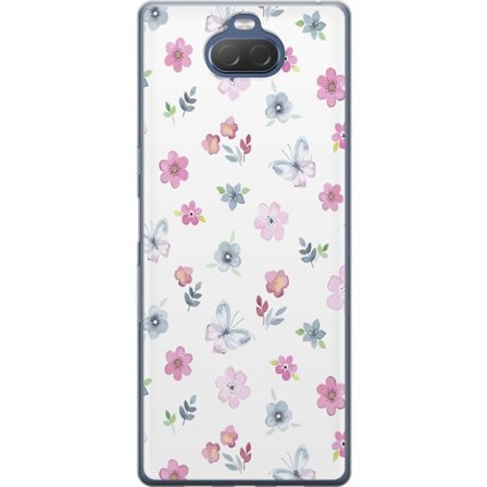 Mobilskal till Sony Xperia 10 Plus med Blommor och fjärillar
