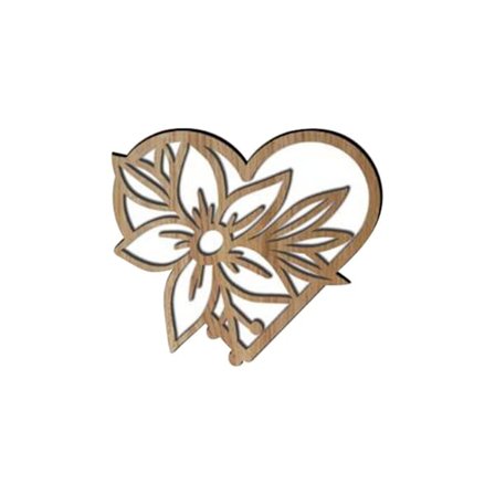 Hjerte Kop Underlag Træmateriale Drikkemåtter til Boligindretning og Entusiaster