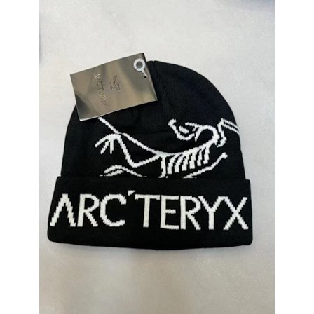 Strikket Arc'TERYX Vinter Varm Hue Strækbar Beanie Hat Sort Hvid til Mænd og Kvinder