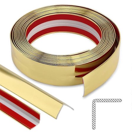 Blank Skinnende Multifunksjonell List, Skrell og Lim Innvendig og Utvendig Hjørnebeskyttere for Vegg Bordkant