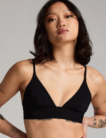 Hunkemöller Smooth Triangle Bralette - Black - S