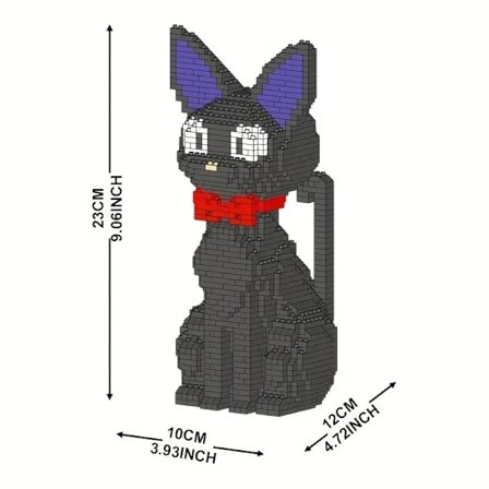 Charmig Shiba Inu eller Svart Katt Byggsats Förtjusande Husdjursmodeller för Kreativa Djurklossar för Barn Flickor Julklappar