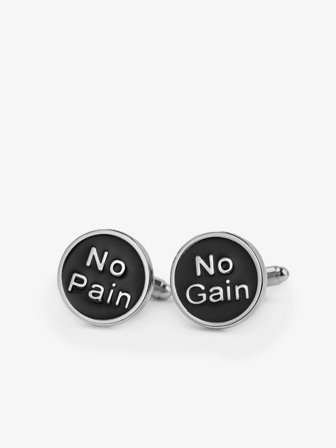 John Henric Men's Black Cufflinks Motif Size Onesize