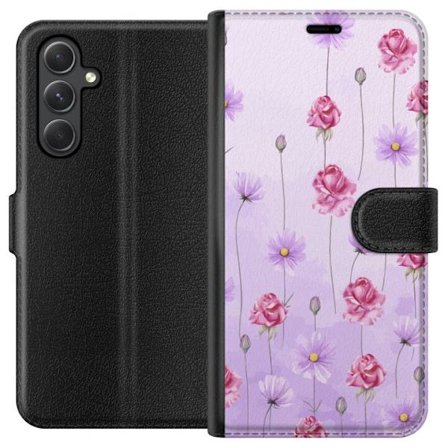 Kompatibelt Lommeboketui til Samsung Galaxy A35 Petal Reverie Lilac Mist