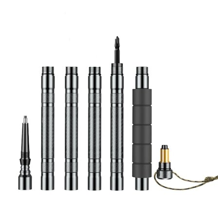 Høj kvalitet Trekking Stang Multifunktionel Aluminium Walking Sticks Ny Folding Udendørs Camping Vandre Stick Justerbar Ultralight Alpenstock