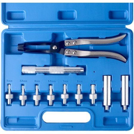 11-delars verktygssats för borttagning och montering av ventiltätningar, verktygssats för borttagning av ventilskaft