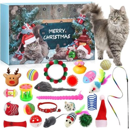 Julekalender 2025 – Katte-julekalender med 24 dages interaktivt kattelegetøj, overraskelser og julegaver til katte og katteelskere