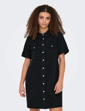 ONLY Onllisa S/S Dnm Dress Gua Noos - Black - S