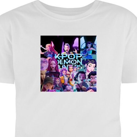 Barn T-skjorte KPop Demon Hunters anime stil mörk design