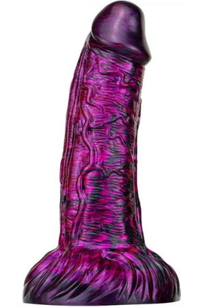 Metallic Fantasy Dildo Gentax Purple/Black 18,5 cm Dragon dildo - Blushme.se