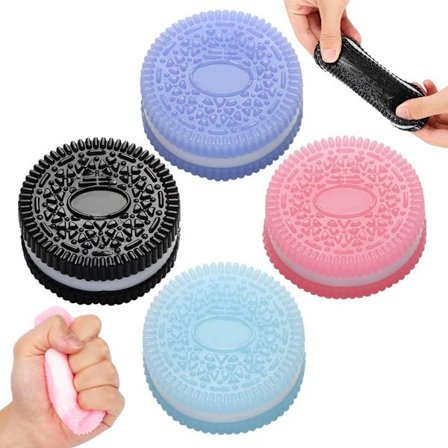 Håndlaget Silikon Stress Relief Squishy Leke 4-pakning Ultra Myk Anti Angst Skrivebordstilbehør for Avslapning