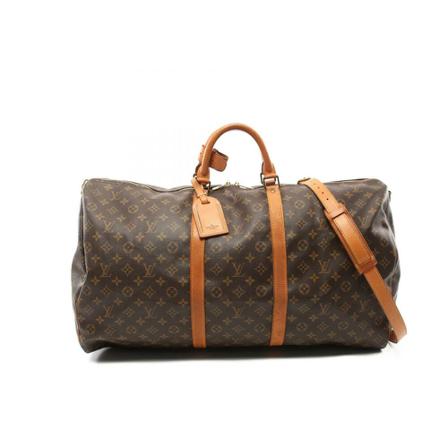 Louis Vuitton Vintage Pre-owned Keepall Bandouliere Monogram Taske Brun, Dame Vintage Tasker, Størrelse: ONE Size