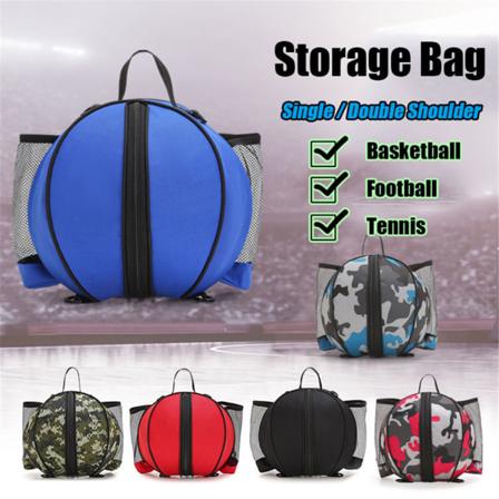 Basketball Bag Ball Ryggsekk Blå Enkel Skulder