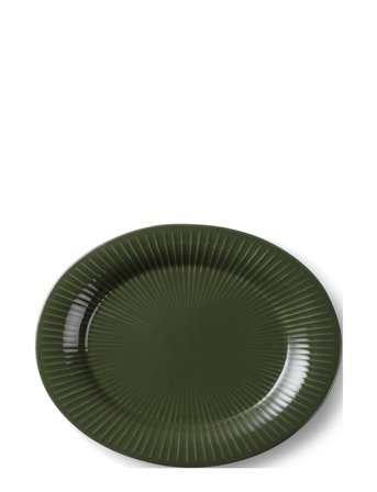 Kähler Hammershøi Ovalt Bordfad 28,5X22,5 - Green - 28.5X22.5CM