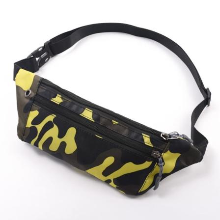 Miesten naiset Fanny Pack -vyötärölaukku Naisten vedenpitävä Invisible Pieni vuorikiipeilyjuoksumatkapuhelin Yellow Camouflage