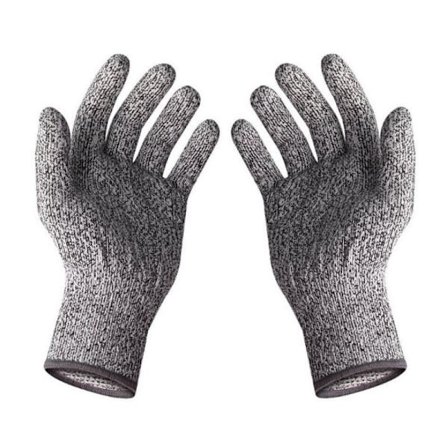 Et par skærefaste handsker i klasse 5, fødevaregodkendte køkkenhandsker til beskyttelse mod skæring, slagtning, havearbejde, fiskeri og 