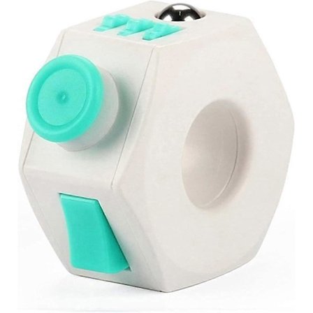 Fidget Cube Dekompressionsring Ångestleksak Lindrar Stress (Ljusgrön)