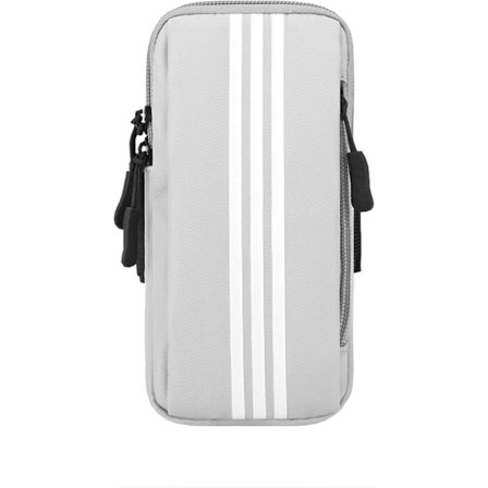 Løbe taske til mobiltelefon, til mobiltelefoner op til 6,5 tommer, sportsarmbånd til løb (grå)